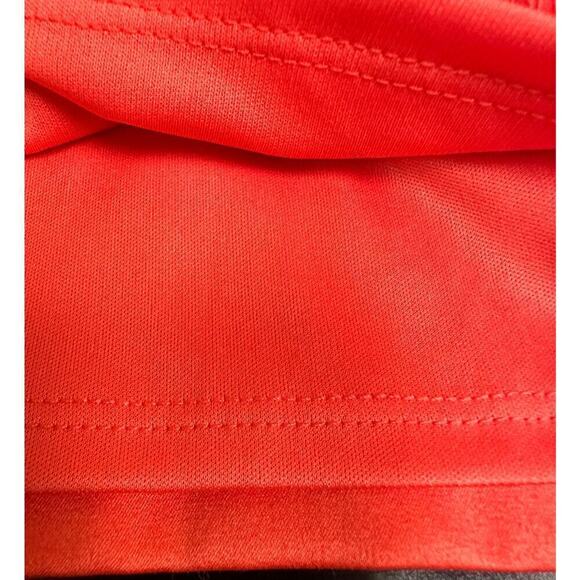 Bisou Bisou y2k Spaghetti Strap Red Coral Satin Bustier Party Dress Size 14 - Picture 7 of 13